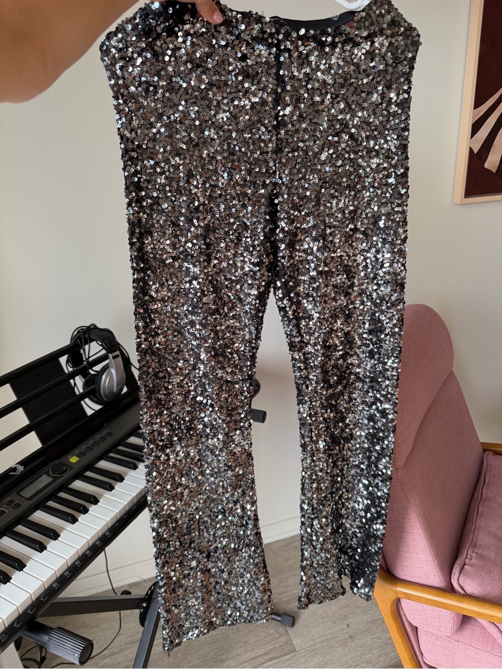Women’s Sequin Pants - Sparkling Black